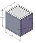 Ice Box Kit - 2.4cuft - 17" W x 20" L x 19.625" D
