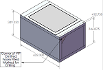 Ice Box Kit - 2.0cuft - 16.25" W x 24.5" L x 13.625" D